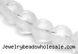 CCC08 15.5 inches 12mm round white crystal beads Wholesale