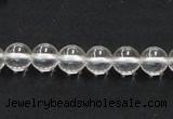 CCC202 15.5 inches 8mm round grade AB natural white crystal beads