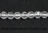 CCC207 15.5 inches 6mm faceted round grade AB natural white crystal beads