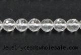 CCC208 15.5 inches 8mm faceted round grade AB natural white crystal beads