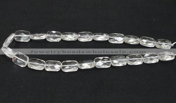 CCC225 13*18mm faceted rectangle grade AB natural white crystal beads