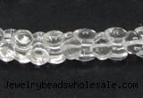 CCC239 9*12mm double heart-shaped grade AB natural white crystal beads