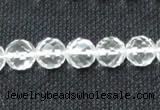 CCC253 15.5 inches 10mm faceted round grade A natural white crystal beads