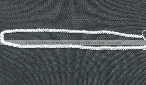 CCC268 2*4mm faceted rondelle grade A natural white crystal beads