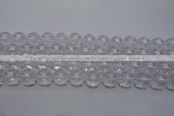 CCC403 15.5 inches 10mm round AB-color white crystal beads