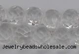 CCC500 15.5 inches 8*12mm faceted teardrop white crystal beads