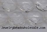 CCC508 15.5 inches 20mm faceted coin natural white crystal beads