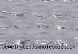 CCC512 15.5 inches 8*12mm faceted oval natural white crystal beads