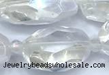 CCC635 15 inches 11*14mm - 15*20mm faceted nuggets AB-color white crystal beads