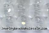 CCC641 15 inches 8mm faceted round white crystal beads