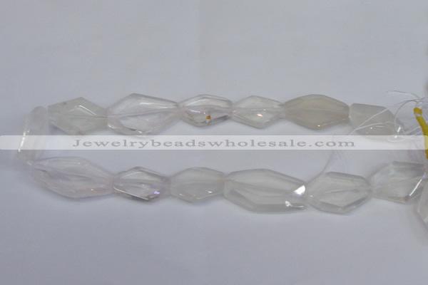 CCC755 15.5 inches 18*25mm - 25*35mm freeform white crystal beads