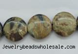 CCD03 15.5 inches 16mm flat round cordierite beads wholesale