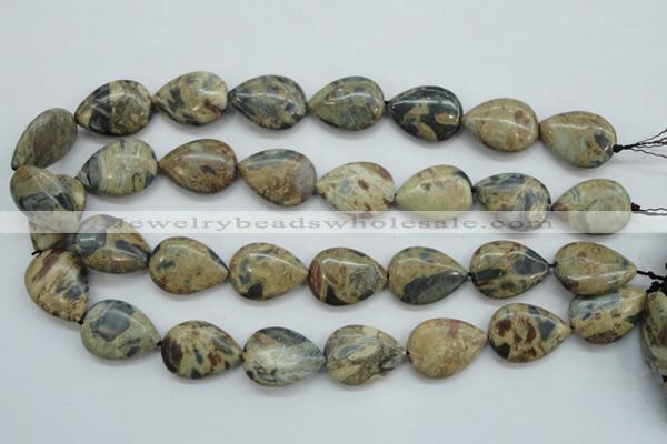 CCD08 15.5 inches 18*25mm flat teardrop cordierite beads wholesale