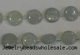 CCE10 15.5 inches 10mm flat round natural celestite gemstone beads