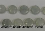 CCE11 15.5 inches 12mm flat round natural celestite gemstone beads