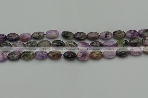 CCG101 15.5 inches 10*14mm oval charoite gemstone beads