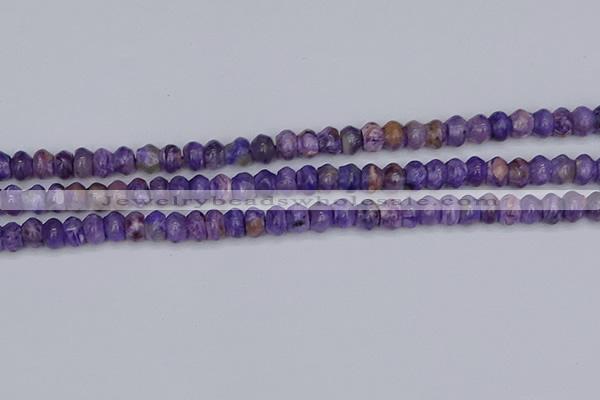 CCG116 15.5 inches 4*7mm rondelle charoite gemstone beads