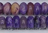 CCG118 15.5 inches 6*11mm rondelle charoite gemstone beads