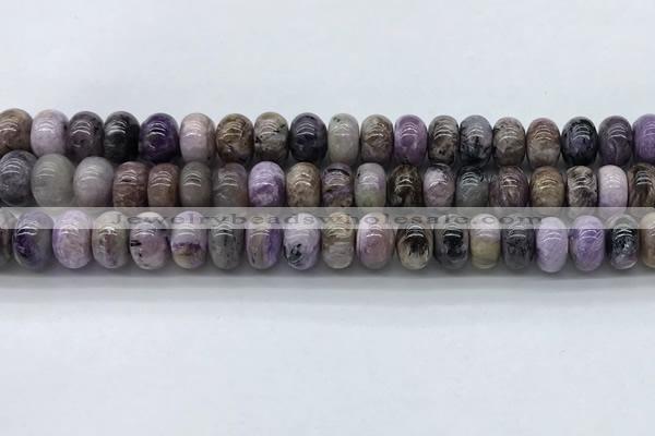 CCG137 15.5 inches 6*10mm rondelle natural charoite gemstone beads