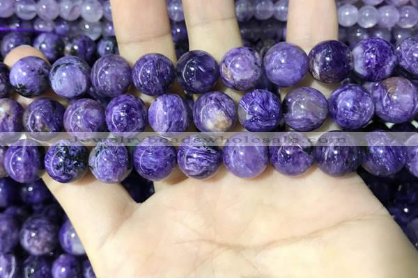 CCG140 15.5 inches 12mm round charoite gemstone beads