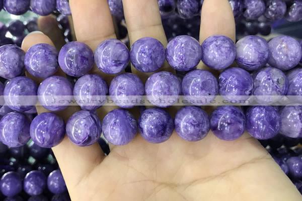 CCG152 15.5 inches 14mm round charoite gemstone beads