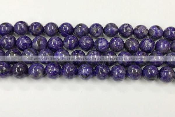 CCG312 15.5 inches 10mm round dyed charoite beads wholesale