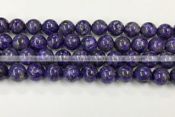 CCG313 15.5 inches 12mm round dyed charoite beads wholesale