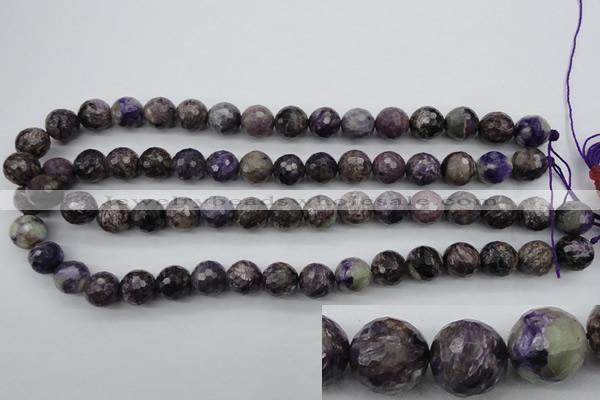 CCG53 15.5 inches 10mm faceted round natural charoite beads