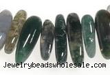 CCH05 16 inches moss agate chips gemstone beads wholesale