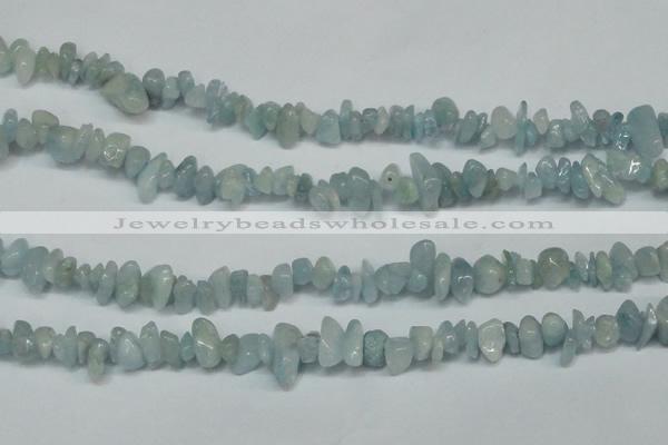 CCH215 34 inches 5*8mm aquamarine chips gemstone beads wholesale