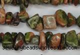 CCH225 34 inches 5*8mm unakite chips gemstone beads wholesale