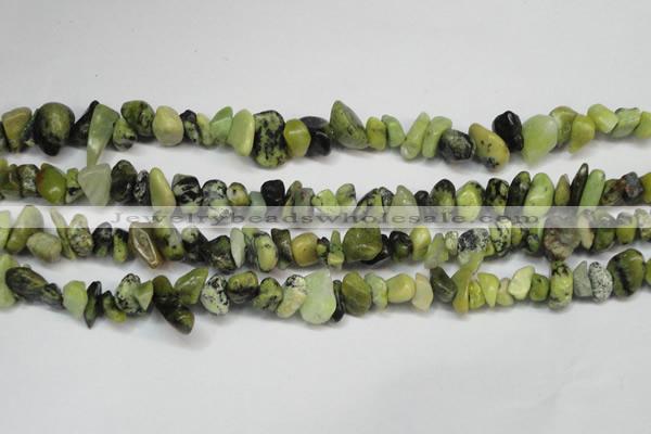 CCH233 34 inches 5*8mm yellow howlite turquoise chips beads wholesale