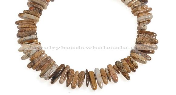 CCH26 16 inches picture jasper chips gemstone beads wholesale