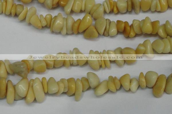 CCH274 34 inches 8*12mm yellow jade chips gemstone beads wholesale