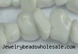 CCH284 34 inches 8*12mm white stone chips beads wholesale