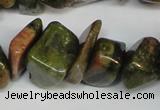 CCH296 34 inches 8*12mm unakite chips gemstone beads wholesale