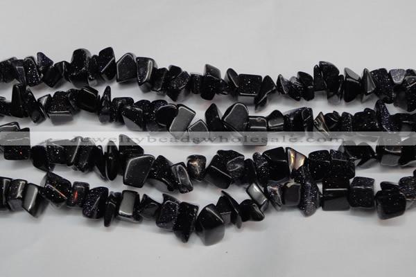 CCH302 34 inches 8*12mm blue goldstone chips gemstone beads wholesale