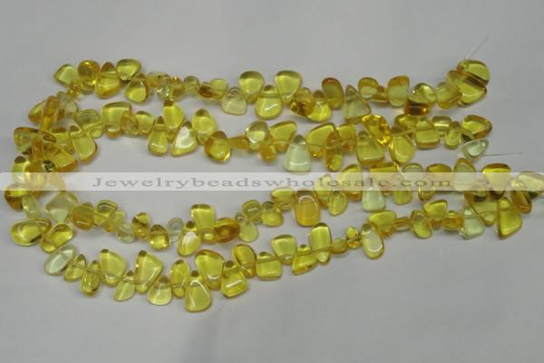 CCH313 15.5 inches 10*15mm synthetic citrine chips beads wholesale