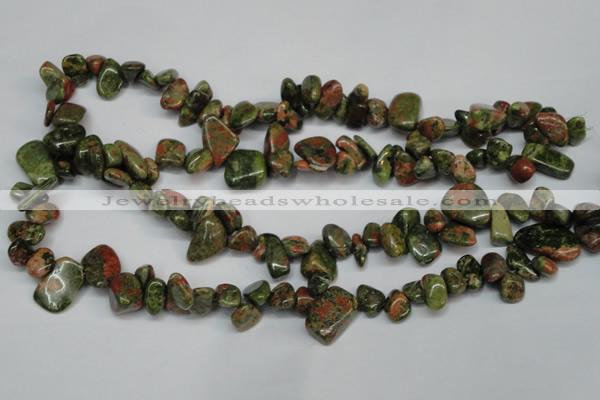 CCH323 15.5 inches 10*15mm unakite chips gemstone beads wholesale