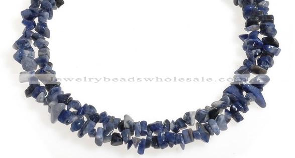 CCH33 35 inches blue sodalite chips gemstone beads wholesale