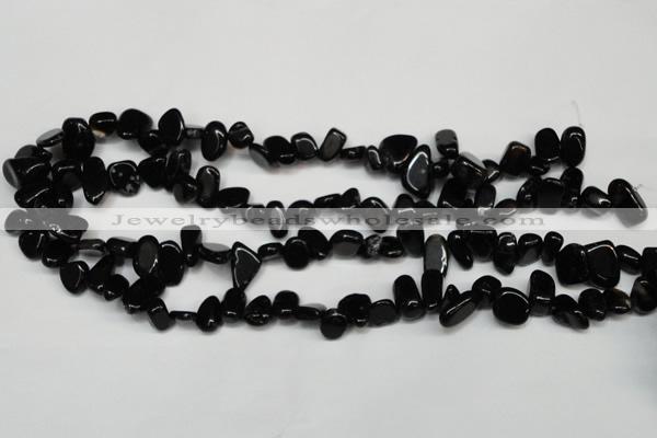 CCH332 15.5 inches 10*15mm black agate chips gemstone beads wholesale