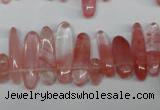 CCH341 15.5 inches 5*20mm cherry quartz chips beads wholesale