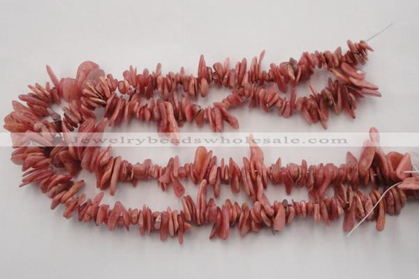 CCH400 15.5 inches 6*12mm - 8*18mm argentina rhodochrosite chips beads