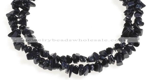 CCH41 35 inches blue sand stone chips gemstone beads wholesale