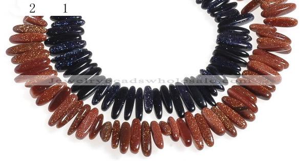 CCH42 16 inches goldstone chips gemstone beads wholesale