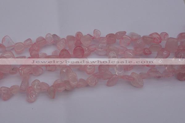 CCH611 15.5 inches 6*8mm - 10*14mm rose quartz chips gemstone beads