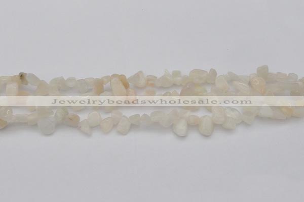 CCH624 15.5 inches 6*8mm - 10*14mm white moonstone chips beads