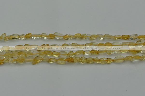 CCH672 15.5 inches 4*6mm - 5*8mm citrine gemstone chips beads