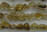 CCH673 15.5 inches 4*6mm - 5*8mm golden rutilated quartz chips beads