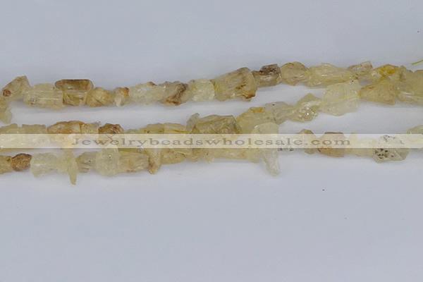 CCH708 15.5 inches 6*8mm - 10*14mm yellow topaz chips beads